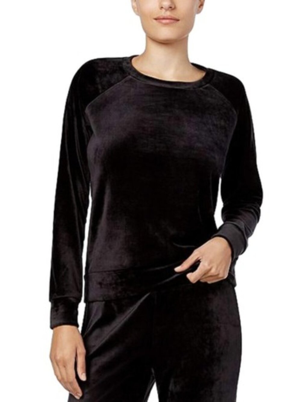 Alfani Womens Sleepwear Velvet Pajama Top Only,1-Piece